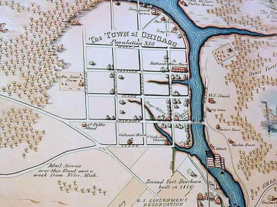 faramka - Mapa Chicago, rok 1834
Populacja - 350

#chicago #usa #stanyzjednoczone #ma...