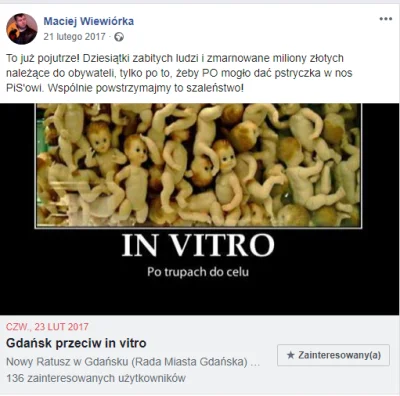 Demaxian - @saakaszi: Typ też twierdzi że in vitro to morderstwo XD