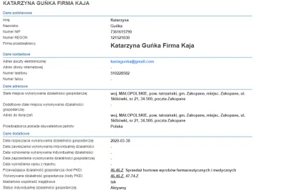 rzep - > 30 Marca Łukasz G. zakłada firmę i tego samego dnia sprzedaje maseczki tej f...