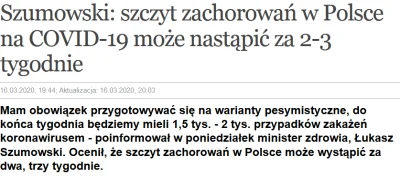 onepropos - Ojtam ojtam przecież, panika była. Szczyt epidemii właśnie się zbliżał i ...