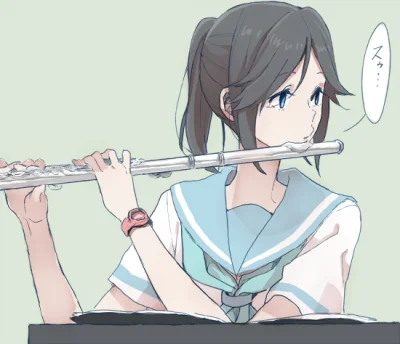 Merli20 - chciał bym umieć grać na flecie ( ͡° ʖ̯ ͡°)
#anime #randomanimeshit #hibik...