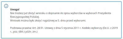 Virek2 - Mirki, chciałem złożyć wniosek o dopisanie do spisu wyborców, by móc zagłoso...