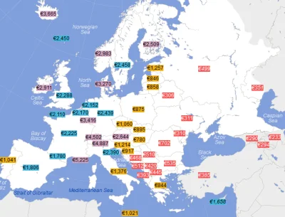 xarcy - Przeciętna pensja netto w Europie. Jak tu nie inwestować jak za pół darmo?