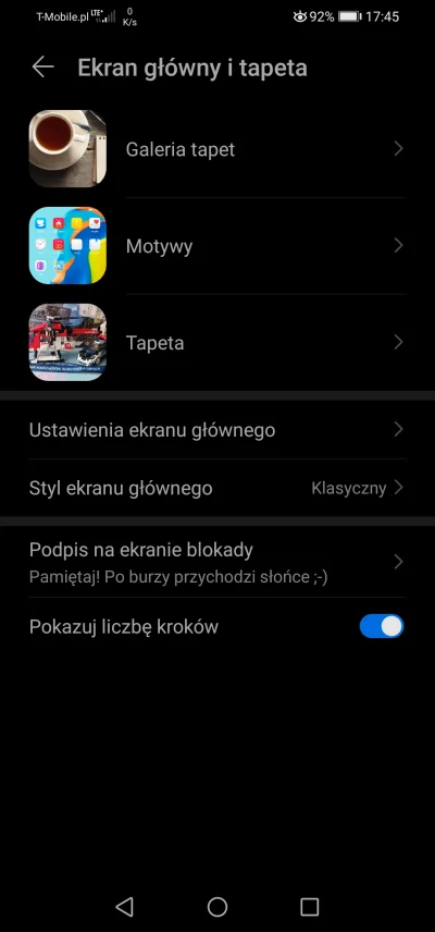 WuDwaKa - @obywatel_gov: ustawienia - ekran główny i tapety - pokazuj liczbę kroków