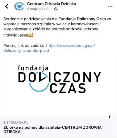 Fundacjadoliczonyczas - @Fundacjadoliczonyczas: 

Drodzy Wykopowicze!
Po wstawieni...