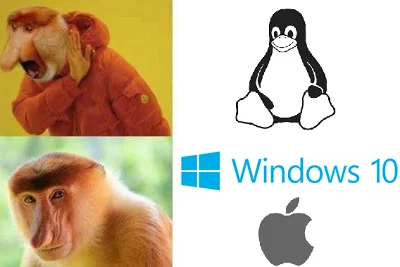 LinuxZamiastWindows - #linux #windows #ameby #janusze #heheszki #nosaczsundajski #hum...