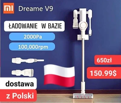 sebekss - Tylko 150.99$ (650zł) za odkurzacz pionowy Xiaomi Dreame V9P z Polski❗
▶️W...