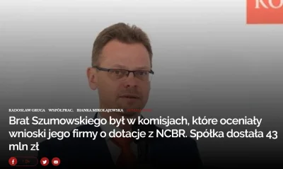 rzep - Lewactwo już się pieni, że brat ministra Szumowskiego zasiadał w komisji NCBR,...