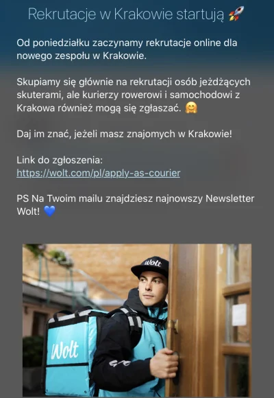 Brajanusz_hejterowy - Halo #krakow, #wolt szuka pracowników. Jeśli chcecie dorobić na...