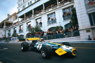 barystoteles - Grand Prix Monako 1970. Jack Brabham prowadzi przez zdecydowaną większ...