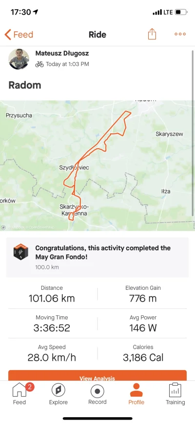 ohionek - Dzisiaj pierwsze od paru lat #100km na nowej szosie Kross Vento 5.0 model 2...