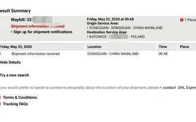 czapayew - Czy to legitny tracking DHL od Majfrenda? #aliexpress #dhl