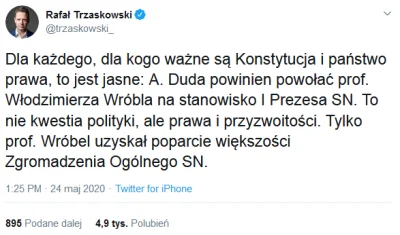 Kapitalista777 - Trzaskowski w jednym tweecie pisze o poważaniu konstytucji oraz posz...