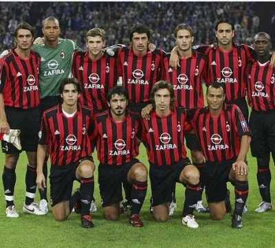 zuchtomek - @mayke: Maldini, Dida, Shevchenko, Kaladze, Gilardino, Nesta, Seedorf;
K...