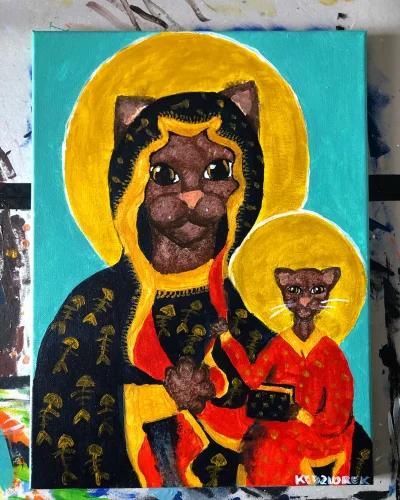 maly_kaziu - Taką Matkę Boską Kotkowską namalowałam dla swojej mame. Będzie Sztum za ...