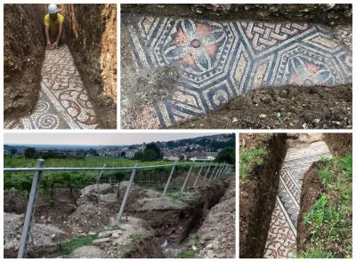 Zwiadowca_Historii - Mozaiki z rzymskiej willi odkryte pod winnicą we Włoszech (GALER...