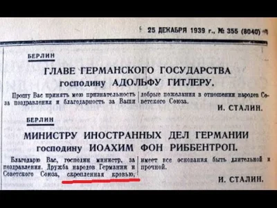 szurszur - @dertom: Tutaj publikacja noty Stalina do Ribbnetropa z 25 września 1939 r...