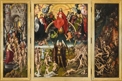 W.....k - Hans Memling "Sąd Ostateczny" ok. 1467-1471. Panel, 242 × 180,8 cm i 242 × ...