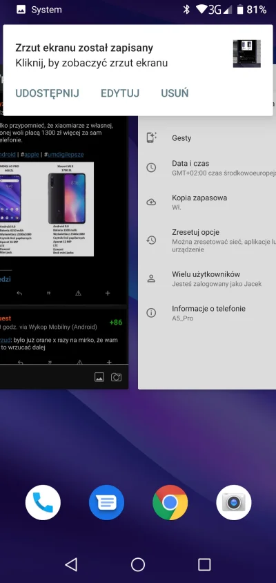 jafek21 - Tak się składa, że od 8 miesięcy jestem posiadaczem Umidigi A5 pro. Opiszę ...