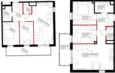 becvvv - Mieszkanie po lewej:
64.6m2 432000

Mieszkanie po prawej:
57.4m2 390000
...