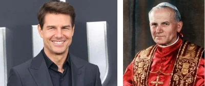 KYK_ - Tom Cruise w wieku 58 lat, oraz papież polak w dniu objęcia pontyfikatu w roku...