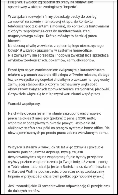 splitowsky - Różowa wysłała CV na ogłoszenie o sprzedawcę w zoologicznym. Dostała odp...