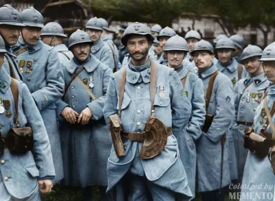brusilow12 - Francuscy żołnierze, Bitwa nad Sommą 1916 rok

#pokolorowane #rekonstr...