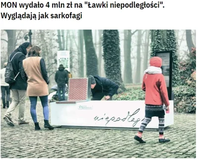 Pifpaf - I tak taniej niż ławki patriotyczne od MON :D One chodziły po 40k.