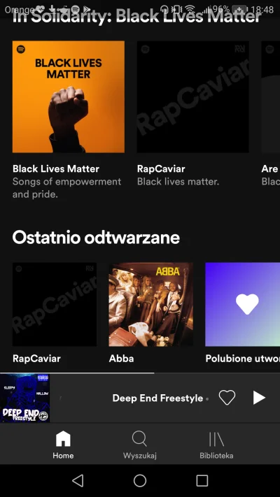 squ6d - Dziękuję Pan Spotify za walkę o lepsze jutro dla naszych czarnoskórych braci....