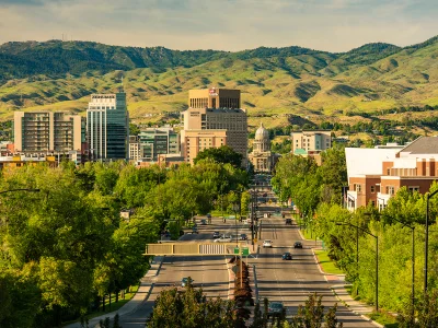 tomosano - Idaho, malowniczy stan w północno zachodniej części USA. Czarni stanowią m...