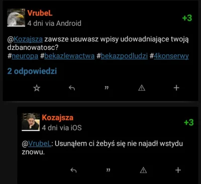 Volki - @yuim
dlaczego mi usunąłeś wpis
Nie wiem co napisałeś, ale zacytuję lewaka.