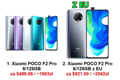 LowcyChin - 1. Xiaomi POCO F2 Pro 6/128GB
Cena z wysyłką: $499.06 / ~1953zł

Wysył...