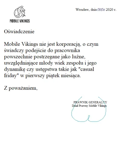 MobileVikingsPL - Mamy to na piśmie! Ostatnio padły oskarżenia o to, że Mobile Viking...