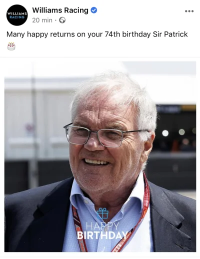 milosz1204 - Dzisiaj urodziny obchodzi sir Patrick Head.
#f1