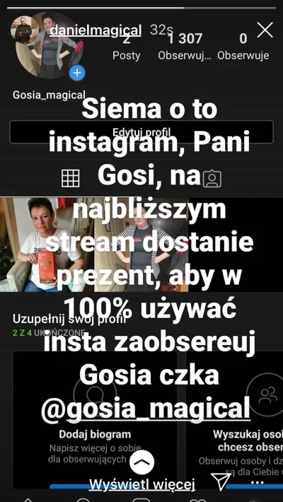 MrPrado30 - Dana przypomina o obserwowaniu konta na instagramie Pani Margaret (Gosia_...