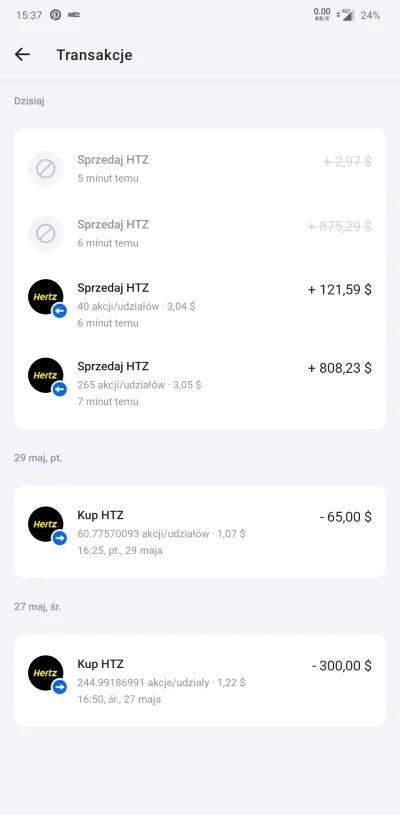 takupatamta - Revolut zaniżył mi cenę po której sprzedawałem Hertza aż o 0.5$. zlecen...