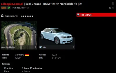 ACLeague - Eco Funrace - BMW 1M @ Nurburging Nordschleife

11.06.2020

Nie ukrywa...