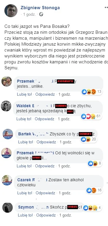 saakaszi - Nie wiem czy Stonoga piszę prawdę i nawet w to nie wnikam, to krętacz i ma...