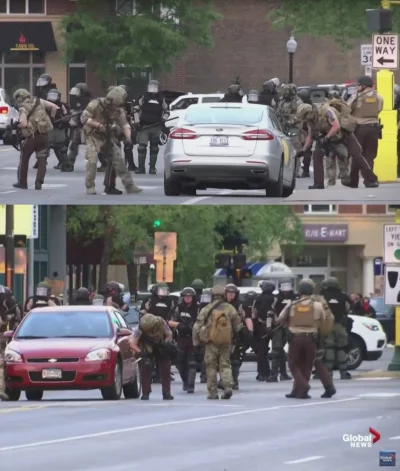 tomski84 - Policjanci w USA przebijają opony w samochodach podczas protestów. 
#usa ...