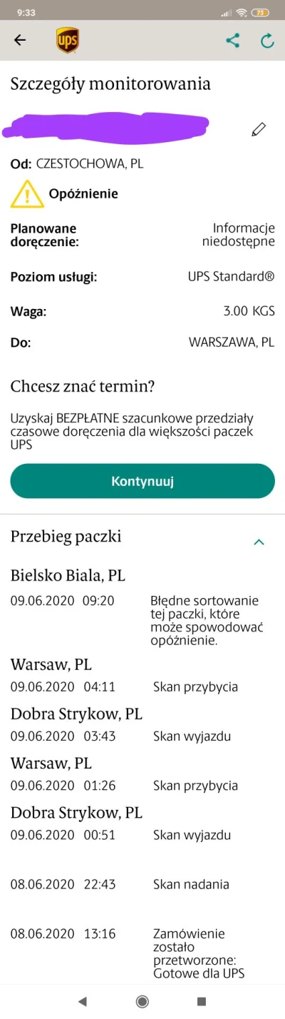 Osiedlowydiler - Mam 2 pytania. Po pierwsze czemu paczka z Częstochowy do Warszawy tr...