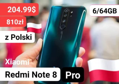 sebekss - Tylko 204.99$ (ok 810zł) Xiaomi Redmi Note 8 PRO 6/64GB z Polski❗Tu wersja ...