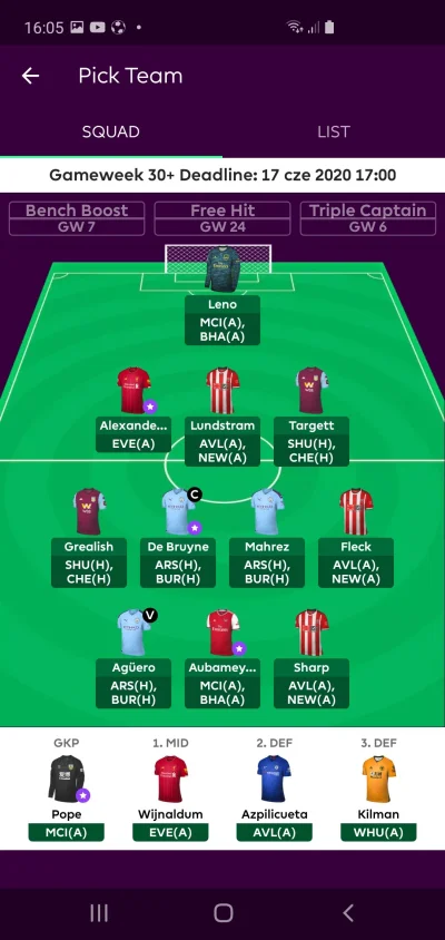 kurak2301 - Pierwsze przymiarki do skladu po starcie. Polecacie kogos wymienic ? #fpl