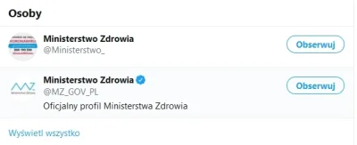 tombeczka - A może ktoś wyjaśnić dlaczego Ministerstwo Zdrowia posiada dwa profile na...