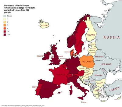 F.....x - #usa #ameryka #policja #protest George Floyd protest w całej Europie Mapa, ...