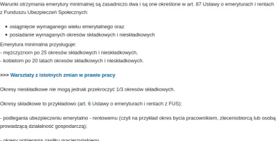 Grewest - @beee: Wyliczenie emerytury to jedno a warunki otrzymania emerytury minimal...