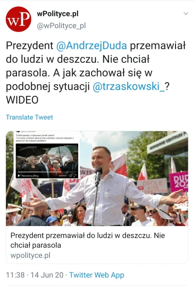 kobiaszu - ŁAMIĄCA WIADOMOŚĆ, TRZASKOWSKI UŻYWA PARASOLA PODCZAS DESZCZU 

#polityk...