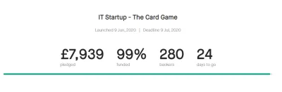 JavaDevMatt - "IT Startup" #karciankait 99% funded na Kickstarterze (ʘ‿ʘ)

Właśnie ...