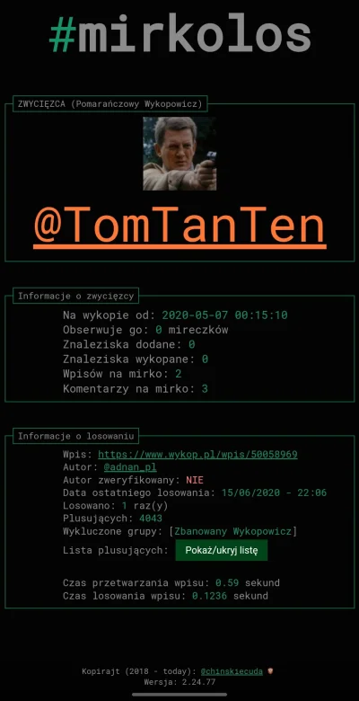 adnan_pl - Mamy już wynik #rozdajo

Flakon Ambre Noir trafia do @TomTanTen, odezwij s...