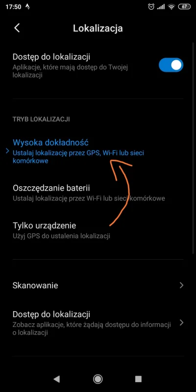 archive - Zmieniam tryb lokalizacji na tylko urządzenie a jak sprawdzam po paru godzi...