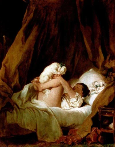 Boski2 - "Dziewczyna bawiąca się z pieskiem" - Honore Fragonard - 1765-1772r.

#malar...